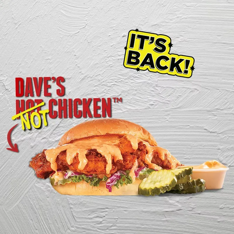 dave's hot chicken single slider calories