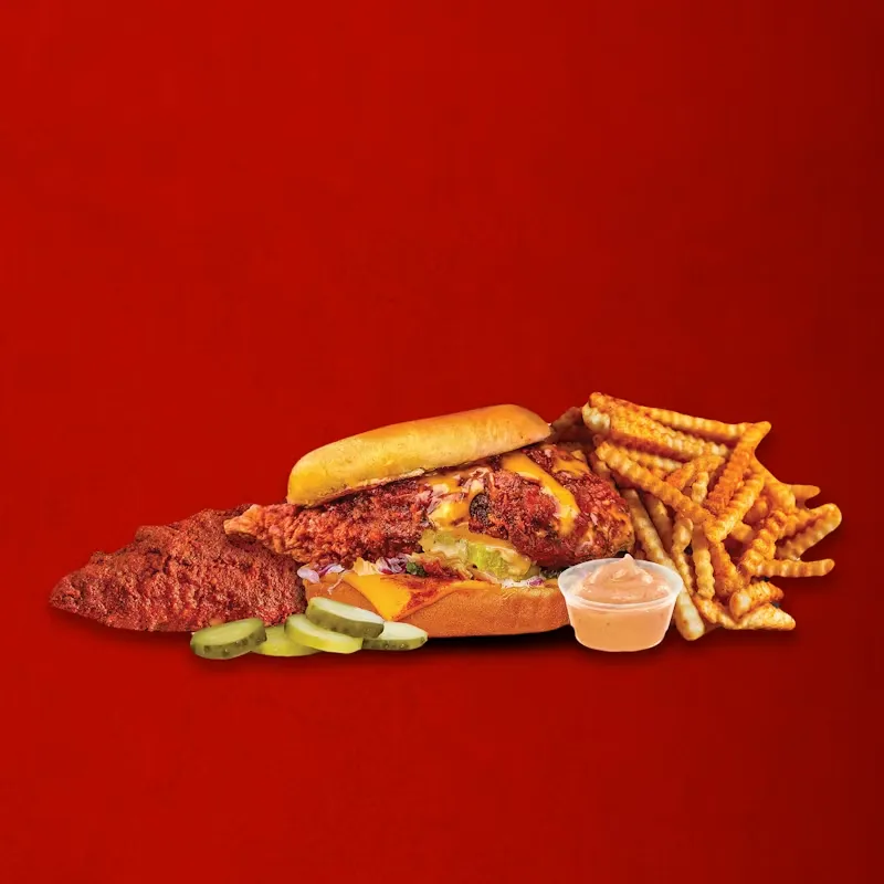 daves hot chicken 1 Tender & 1 Slider with Fries